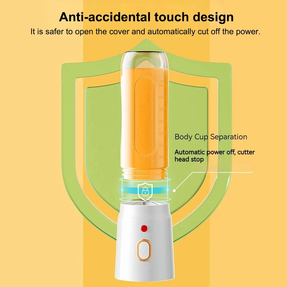 Portable Electric Blender USB Rechargeable Juicer Cup High Speed Cordless Smoothie Milkshake Maker  3