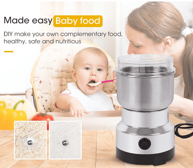 NutriGrind 4Blade Electric Grinder  HighSpeed Coffee Spice  Baby Food Mill 300ml 2