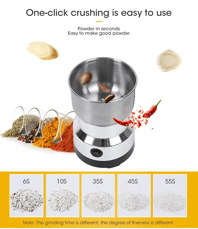 NutriGrind 4Blade Electric Grinder  HighSpeed Coffee Spice  Baby Food Mill 300ml 3