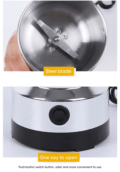 NutriGrind 4Blade Electric Grinder  HighSpeed Coffee Spice  Baby Food Mill 300ml 5