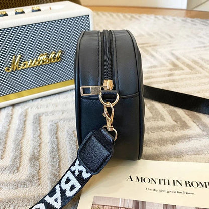 Vintage Lingge Embroidered PU Leather Crossbody Bag Fashion Women Small Shoulder Messenger Zipper H 1