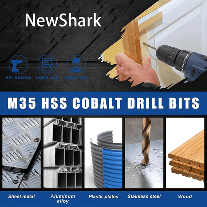 ProBore M35 Cobalt Drill Bit Set  19Piece Metric Bits For Stainless Steel  Hard Metal 1