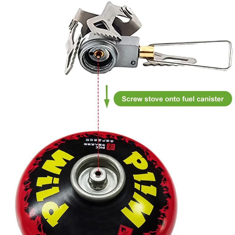 Outdoor Gas Stove Mini Titanium Camping Gas Burner Ultralight Cooking Stove For Survival Picnic  Ba 2