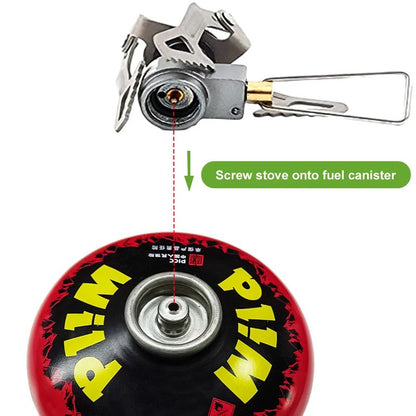 Outdoor Gas Stove Mini Titanium Camping Gas Burner Ultralight Cooking Stove For Survival Picnic  Ba 2