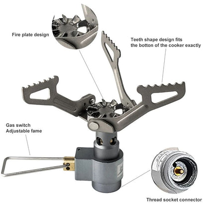 Outdoor Gas Stove Mini Titanium Camping Gas Burner Ultralight Cooking Stove For Survival Picnic  Ba 3