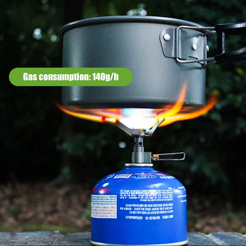 Outdoor Gas Stove Mini Titanium Camping Gas Burner Ultralight Cooking Stove For Survival Picnic  Ba 4