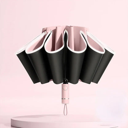 Men  Women Fully Automatic Reverse Folding Umbrella  Windproof With Reflective Stripe  UV Protectio 6