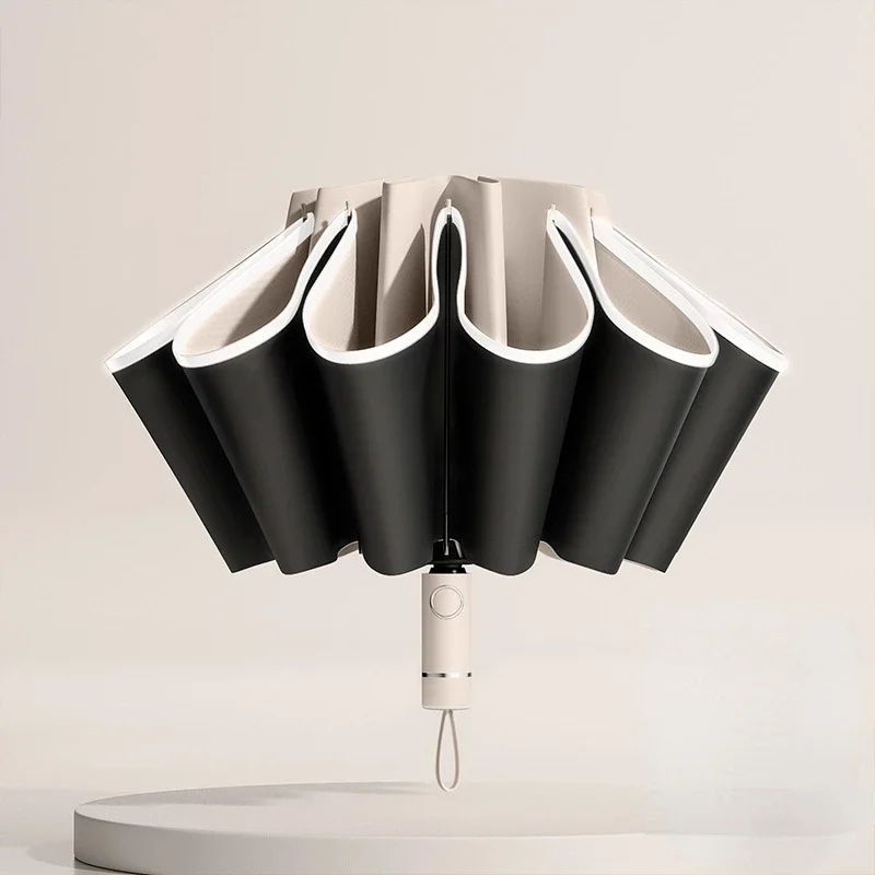 Men  Women Fully Automatic Reverse Folding Umbrella  Windproof With Reflective Stripe  UV Protectio 7