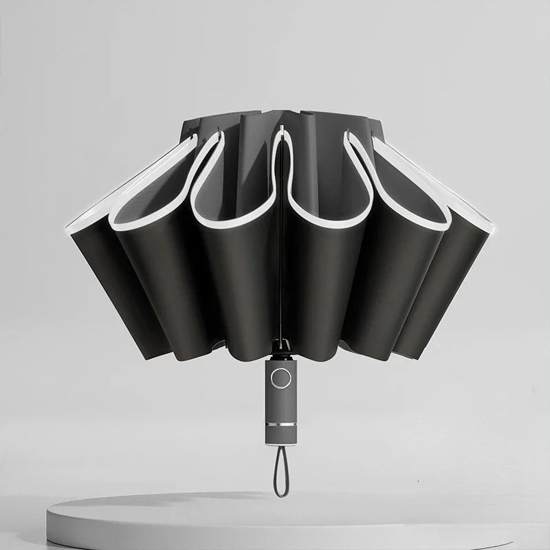 Men  Women Fully Automatic Reverse Folding Umbrella  Windproof With Reflective Stripe  UV Protectio 8