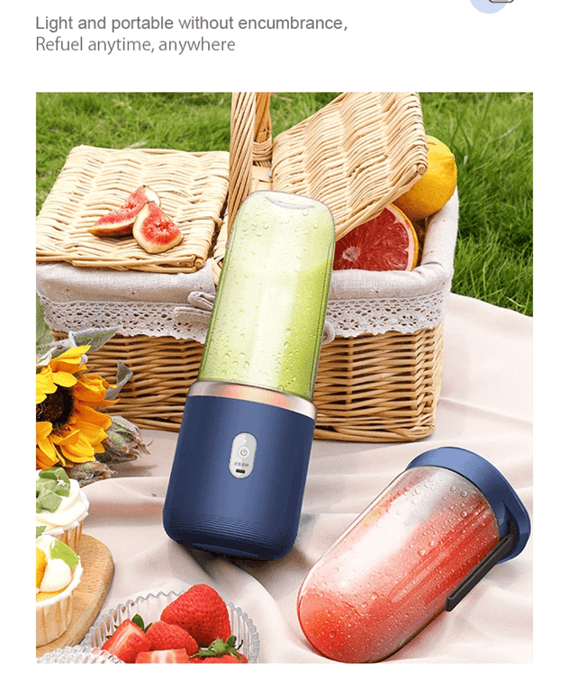 BlendGo Portable Smoothie Blender  USB Rechargeable 6Blade Juicer Bottle 4