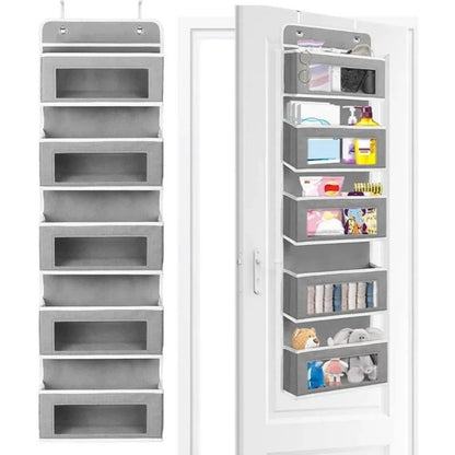 Shelf Hanging Storage Organizer for Behind Door – Anti-Tilt Design with 5 Large Capacity Pockets, Perfect for Bedroom