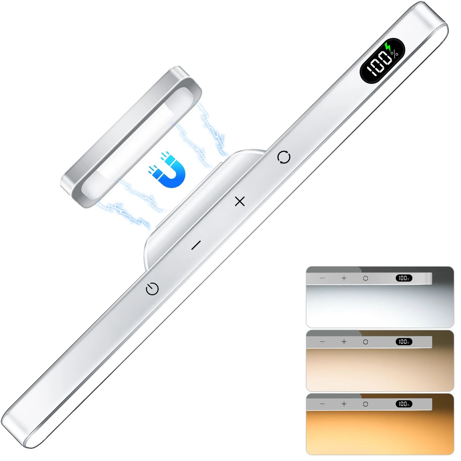 Rechargeable Dimmable LED Night Light Adjustable 3 Color Brightness Touch Lamp For Closet Makeup Be 7