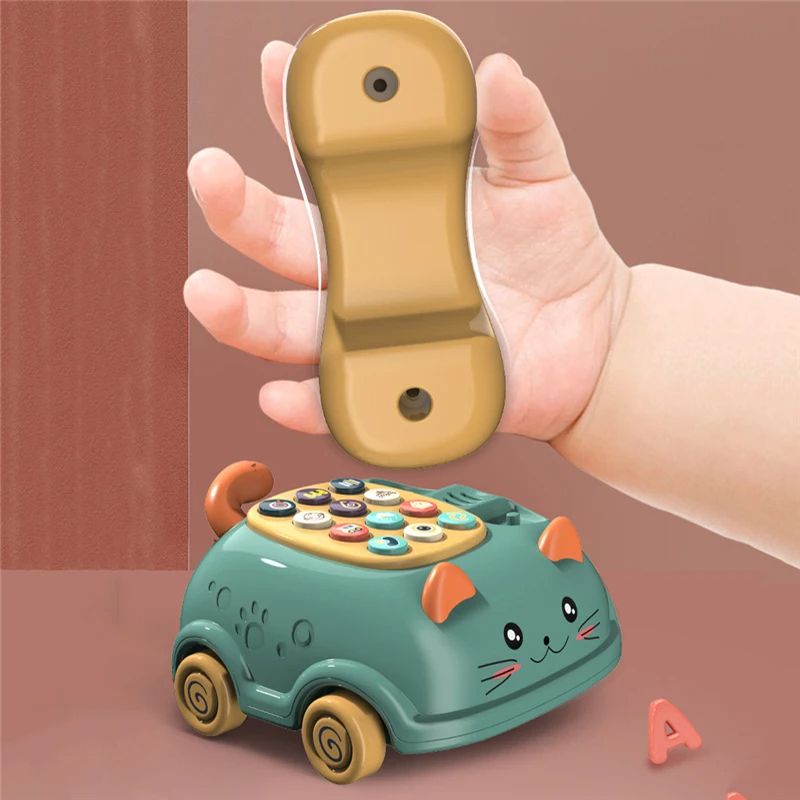 Montessori Baby Toys Musical Piano  Phone Toy For Girls Educational Mobile Phone Toys For Kids Ages 1