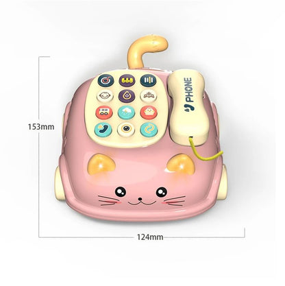 Montessori Baby Toys Musical Piano  Phone Toy For Girls Educational Mobile Phone Toys For Kids Ages 5