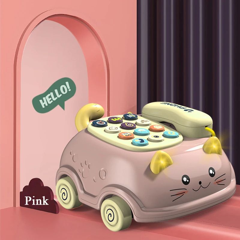 Montessori Baby Toys Musical Piano  Phone Toy For Girls Educational Mobile Phone Toys For Kids Ages 7