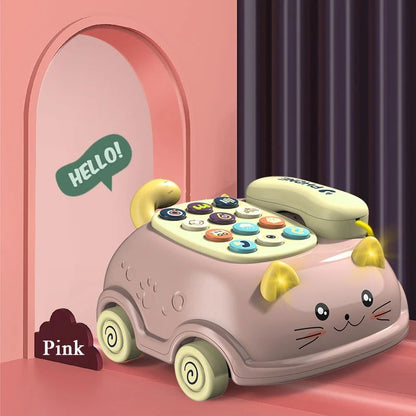 Montessori Baby Toys Musical Piano  Phone Toy For Girls Educational Mobile Phone Toys For Kids Ages 7