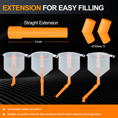 Car Filling Funnel Set 15Pcs SpillProof Plastic Spout Kit For Coolant Oil  Fluid Transfer  No Mess  4