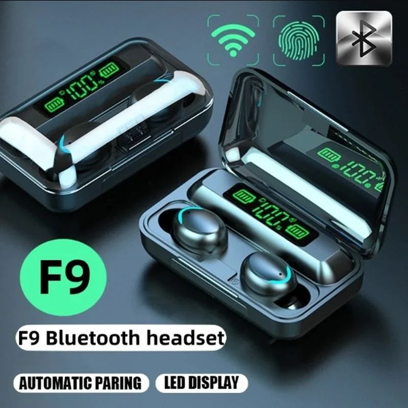 TWS Earphone Bluetooth Wireless Headphones Hifi Stereo Sports Earbuds with Mic Hearing Aids Compatible