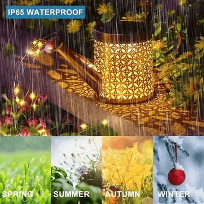 GlowPour Solar Watering Can Light  Outdoor LED Fairy Shower Light For Garden  Patio Decor 3