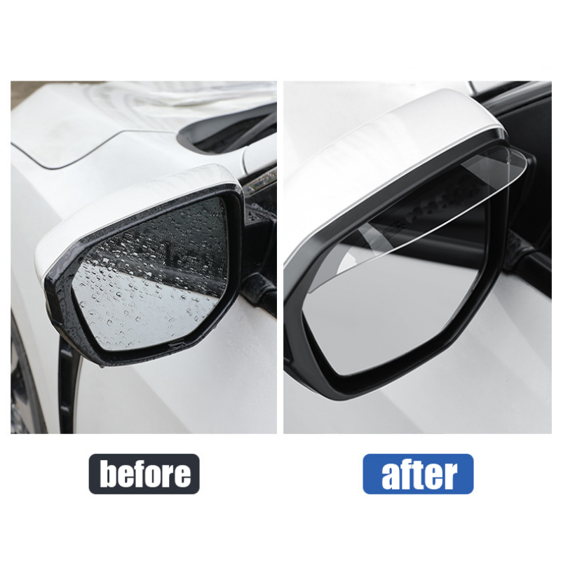 Car Mirror Rain Eyebrow Guards 2PC Universal AntiGlare Sun  Rain Shield For Safe Driving 4