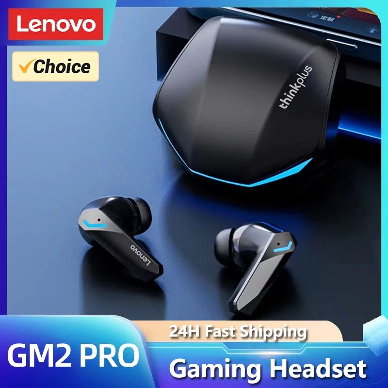 Lenovo GM2 Pro Wireless Earbuds – Bluetooth Gaming Headset with Low Latency, HD Call, Dual Mode Mic for Immersive Sound