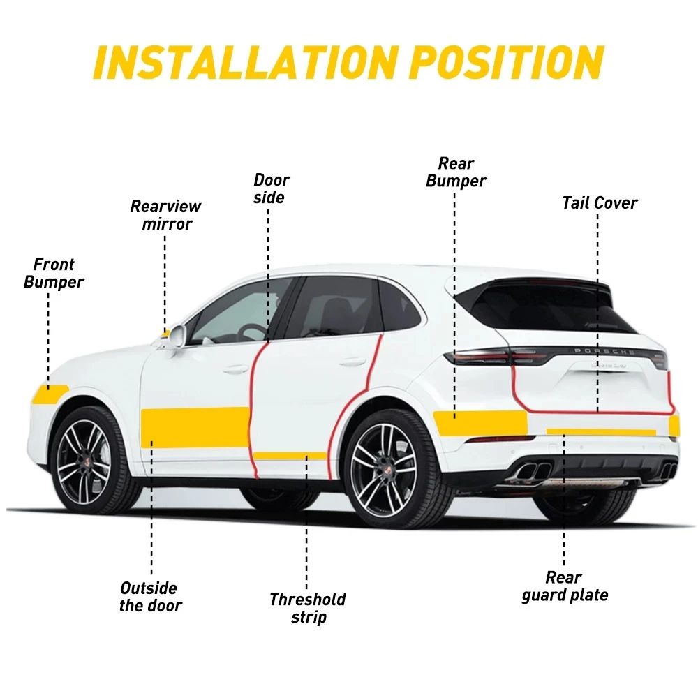 Anti Scratch Car Door Sill Protector Sticker Nano Carbon Fiber DIY Protection Strip For Auto Side M