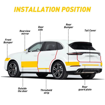 Anti Scratch Car Door Sill Protector Sticker Nano Carbon Fiber DIY Protection Strip For Auto Side M