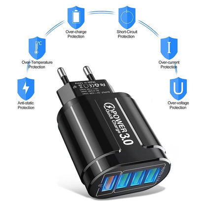 Portable USB Travel Charger Fast Charging Solution For Android IPhone Xiaomi Devices 3