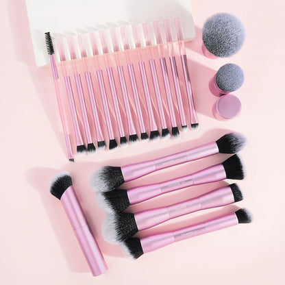 MAANGE Pro Makeup Brushes  Double Ended Foundation Concealer Blush  Eyeshadow Brush Kit For Liquid  8