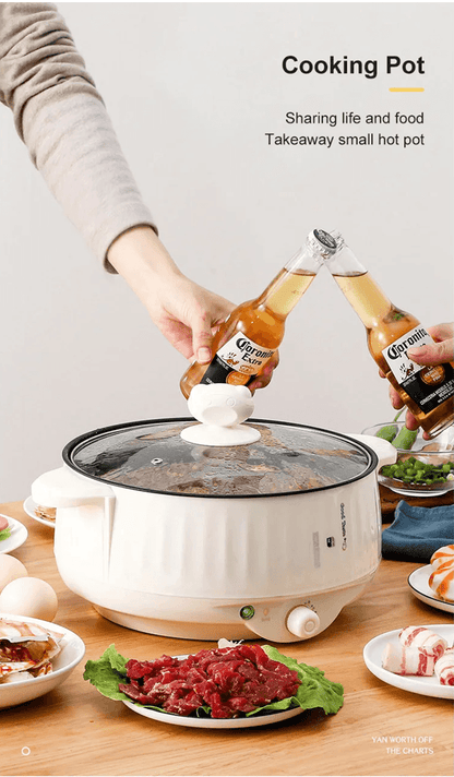MealMate Mini MultiCooker  220V Electric Hot Pot With NonStick Pan For 12 People 1