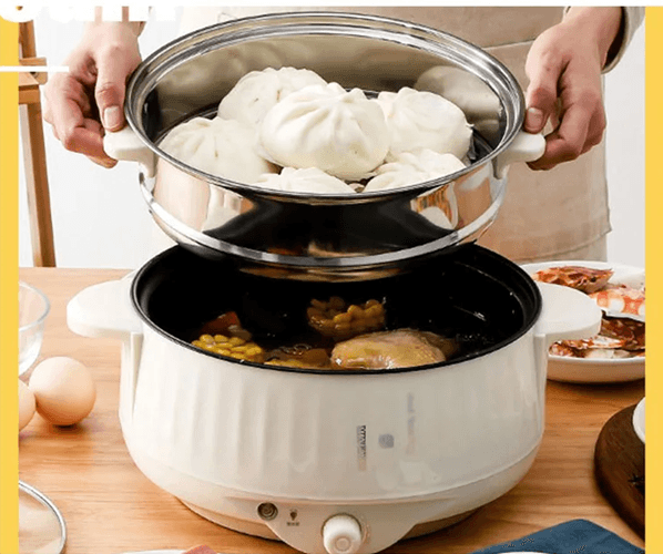 MealMate Mini MultiCooker  220V Electric Hot Pot With NonStick Pan For 12 People 4