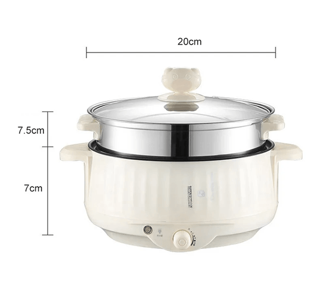 MealMate Mini MultiCooker  220V Electric Hot Pot With NonStick Pan For 12 People 7