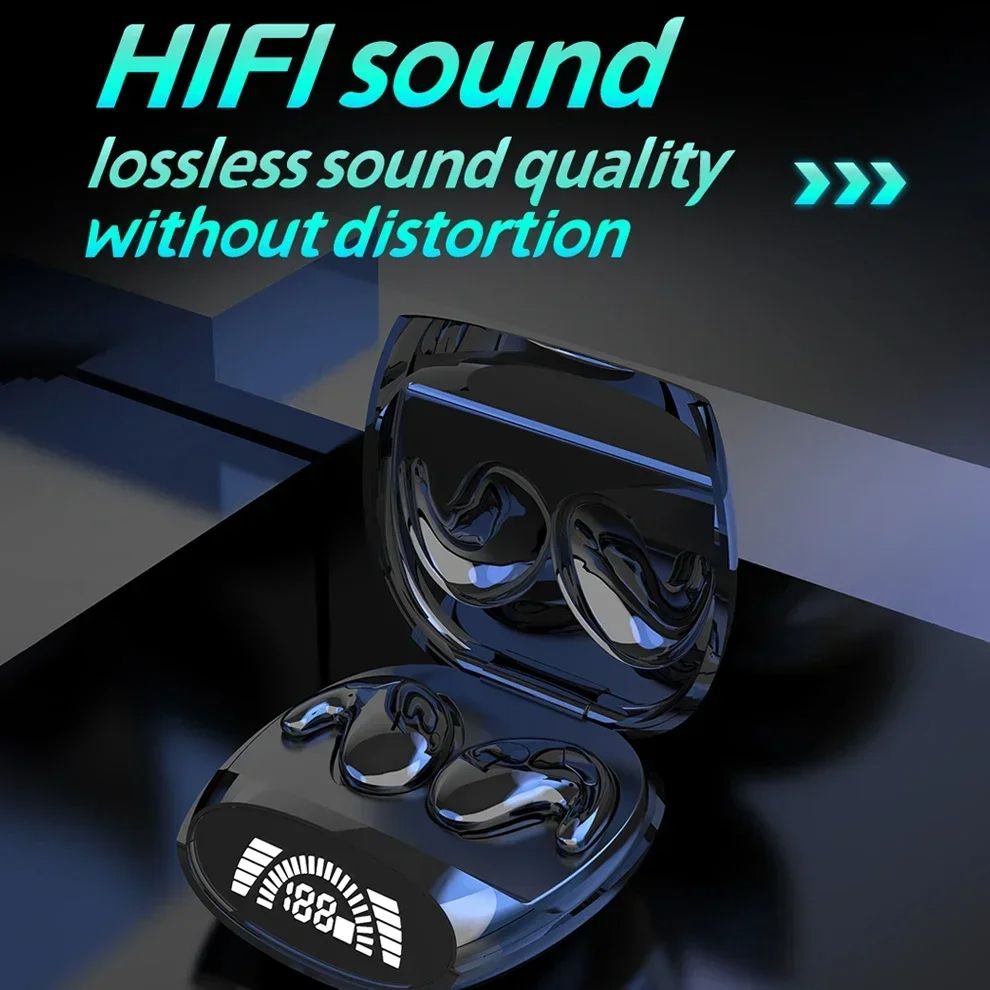 Sleep Friendly Bluetooth 53 Headphones Noise Cancelling Thin Earbuds With HiFi Sound Digital Displa 3