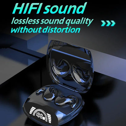 Sleep Friendly Bluetooth 53 Headphones Noise Cancelling Thin Earbuds With HiFi Sound Digital Displa 3
