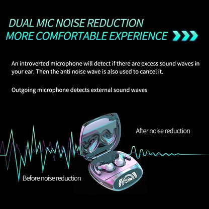 Sleep Friendly Bluetooth 53 Headphones Noise Cancelling Thin Earbuds With HiFi Sound Digital Displa 4