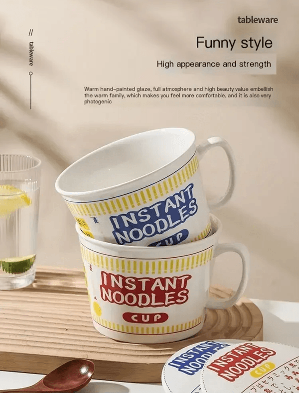 CozyServe Ceramic Noodle Bowl  LargeCapacity Instant Ramen Bowl With Lid For Home  Dorm Use 4