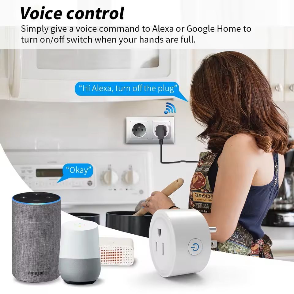 WiFi Smart Plug  VoiceControlled Outlet With Alexa And Google Assistant Compatibility 1