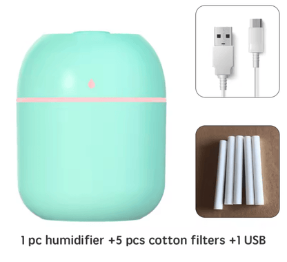 MistGlow USB Mini Humidifier  Portable Ultrasonic Aroma Diffuser With LED Light For Car  Home Use 5
