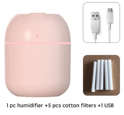 MistGlow USB Mini Humidifier  Portable Ultrasonic Aroma Diffuser With LED Light For Car  Home Use 6