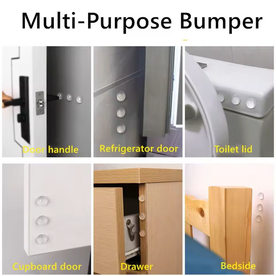SelfAdhesive Silicone Door Stopper Pads  100Pcs Sound Dampening Furniture Protectors 5