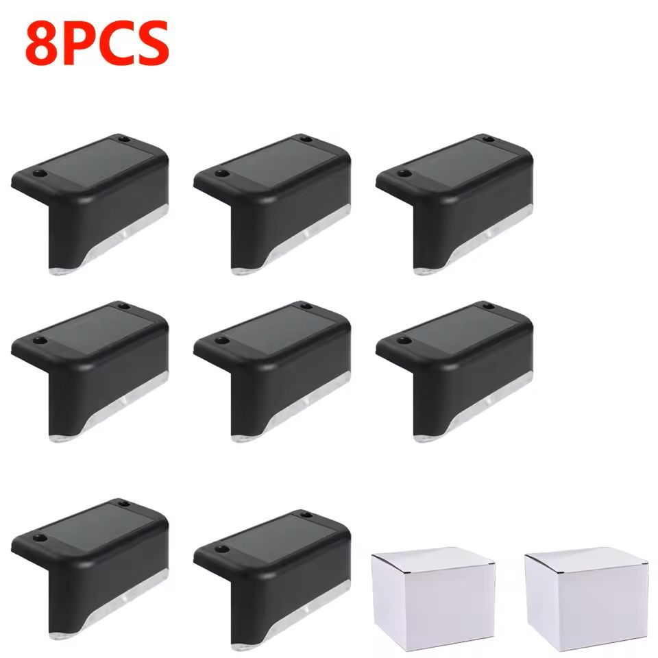 Warm White LED Solar Step Lights Outdoor Waterproof Pathway And Stair Lamps 432 Pack 13