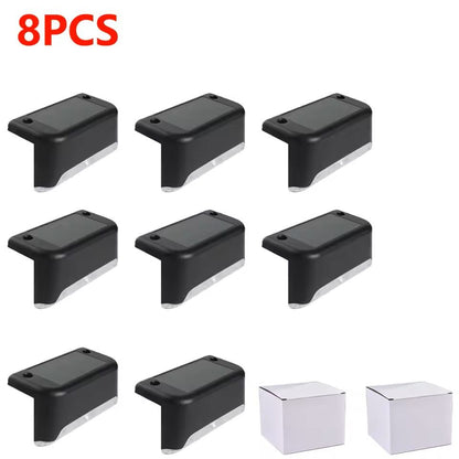 Warm White LED Solar Step Lights Outdoor Waterproof Pathway And Stair Lamps 432 Pack 13