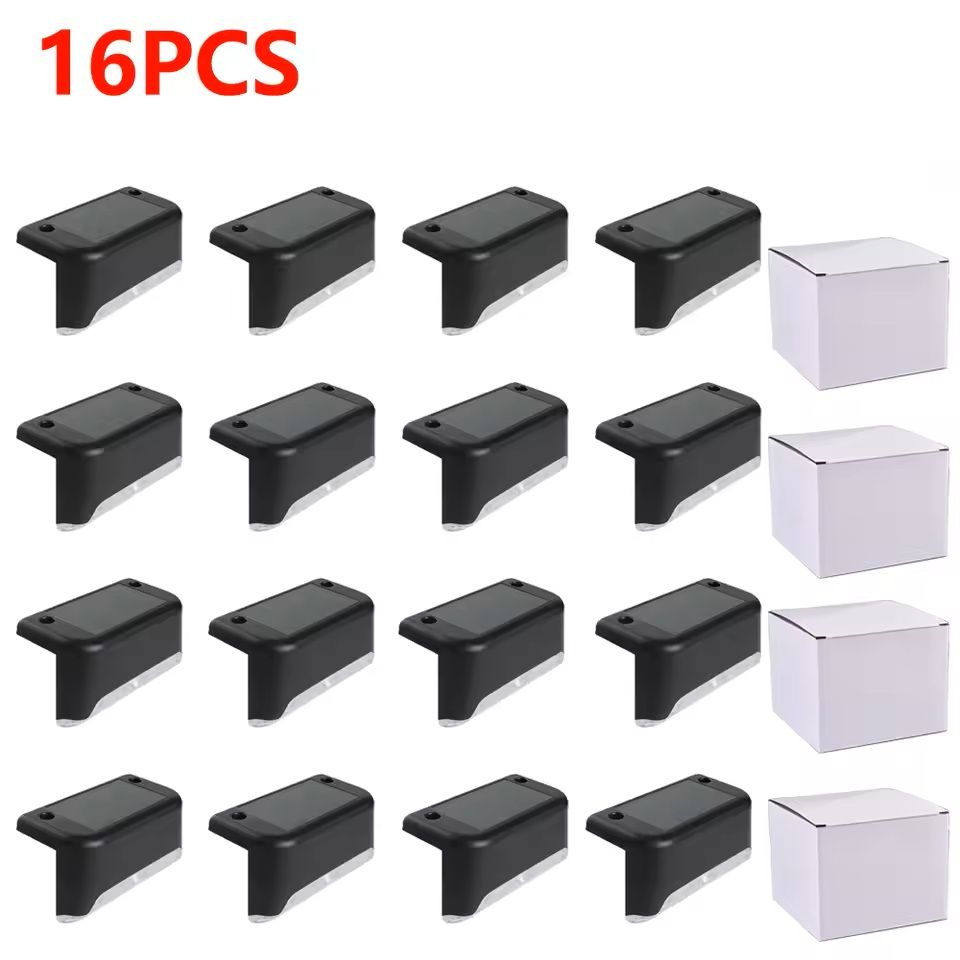 Warm White LED Solar Step Lights Outdoor Waterproof Pathway And Stair Lamps 432 Pack 14