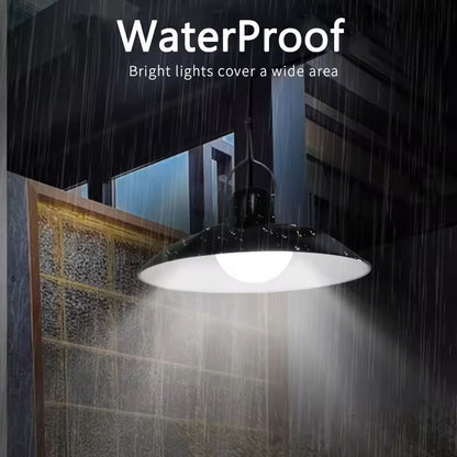 Solar Pendant Light Outdoor With Remote  Single Or Double Head LED Hanging Lamp For Patio Garden Or 5