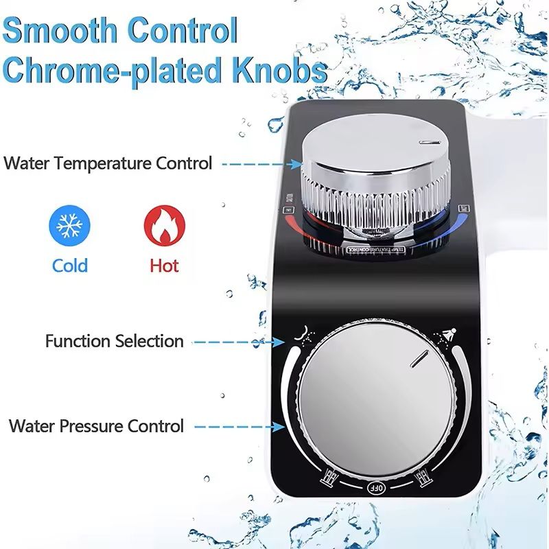 NonElectric Bidet Toilet Seat Attachment With Dual Nozzles And HotCold Mixer For Hygienic Wash 1