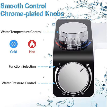 NonElectric Bidet Toilet Seat Attachment With Dual Nozzles And HotCold Mixer For Hygienic Wash 1