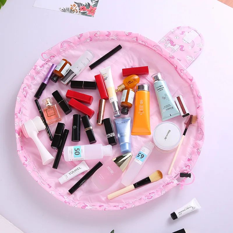 Women Drawstring Cosmetic Bag Travel Makeup Organizer Waterproof Nylon Portable Beauty Toiletry Cas 2