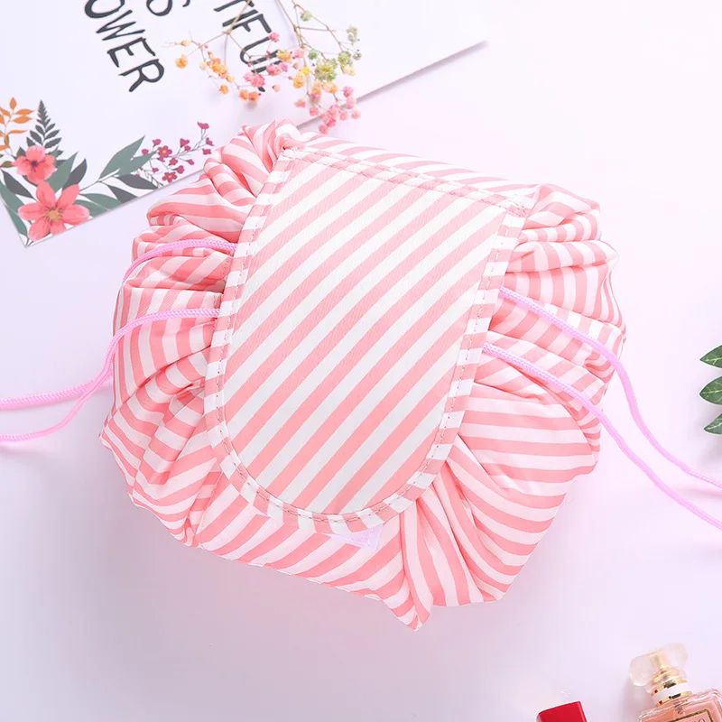 Women Drawstring Cosmetic Bag Travel Makeup Organizer Waterproof Nylon Portable Beauty Toiletry Cas 5