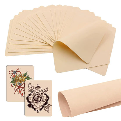 Double-Sided Tattoo Practice Skin – Synthetic Leather Fake Skin for Eyebrow & Tattoo Beginners – Pink Reusable Exercise