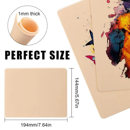 DoubleSided Tattoo Practice Skin  Synthetic Leather Fake Skin For Eyebrow  Tattoo Beginners  Pink R 1